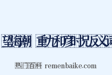 望海潮·重九和彦时兄反义词是什么意思的图片
